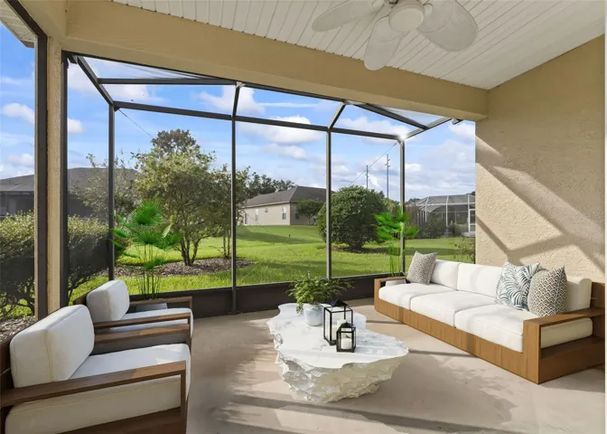 Virtually staged lanai