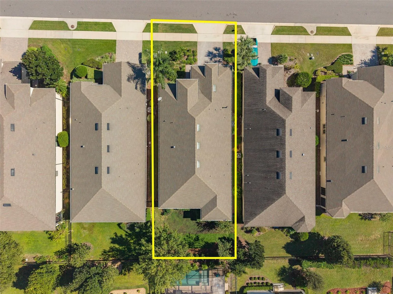 Overhead Drone View with the approximate property lines