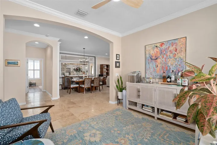 Flex Space with the Dining Room in the background