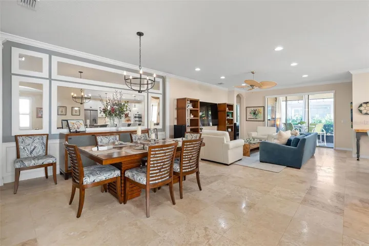 Dinning Room with a view of the Family Room