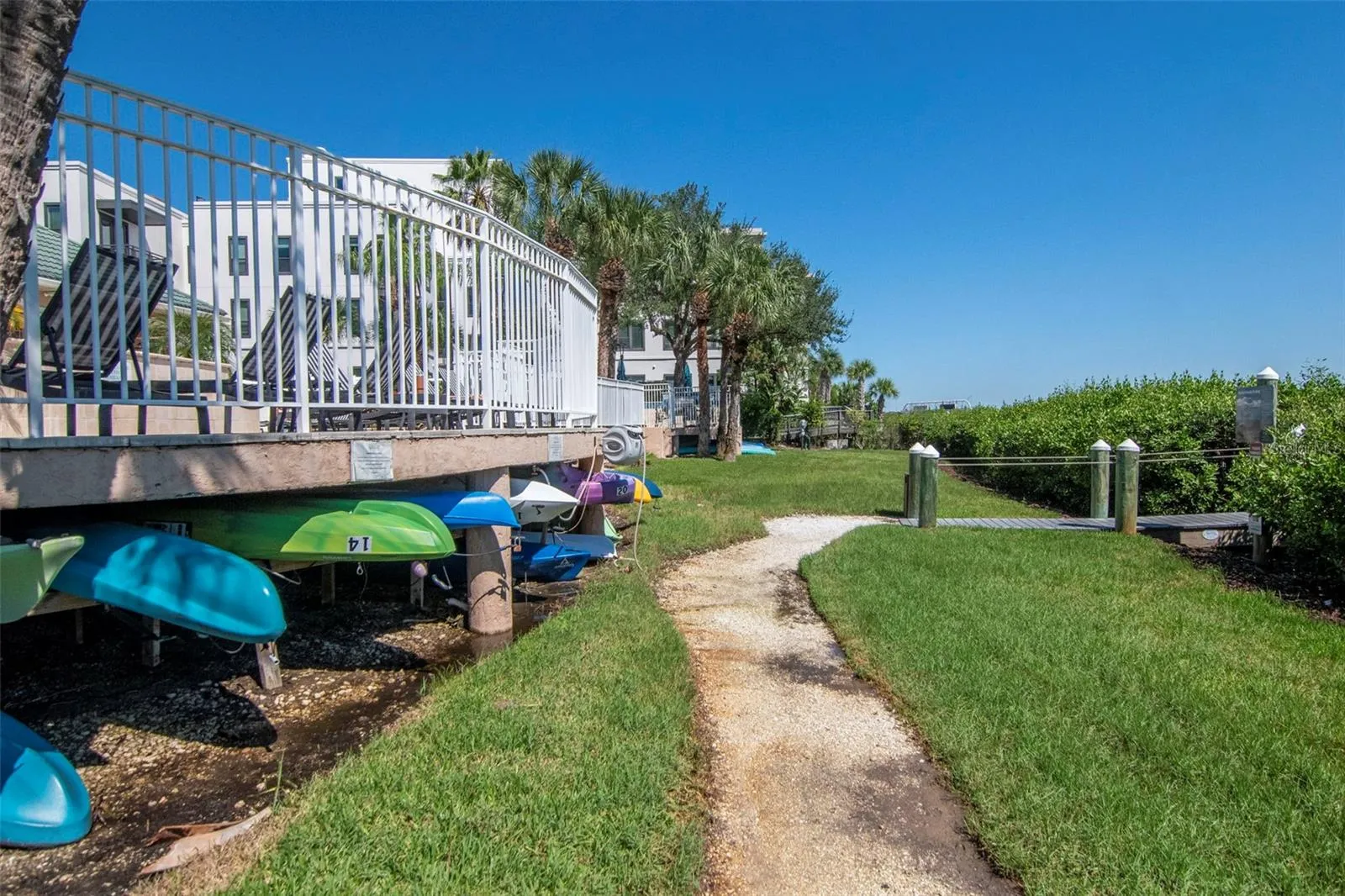 Kayak Storage and Path to Dock