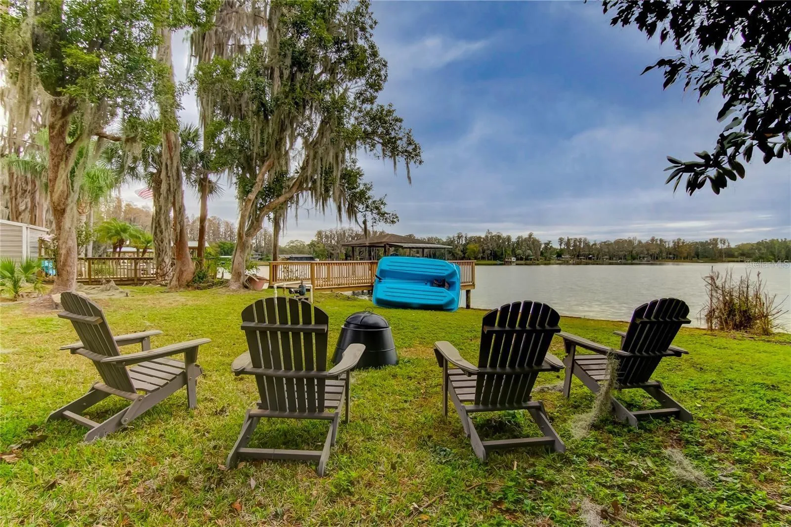 Firepit and Adriondack chairs