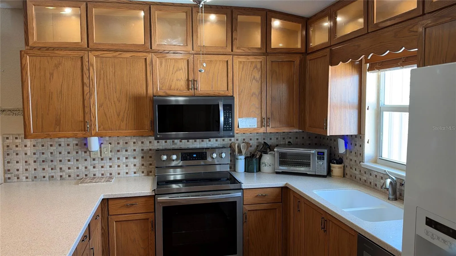 Additional lighted cabinets