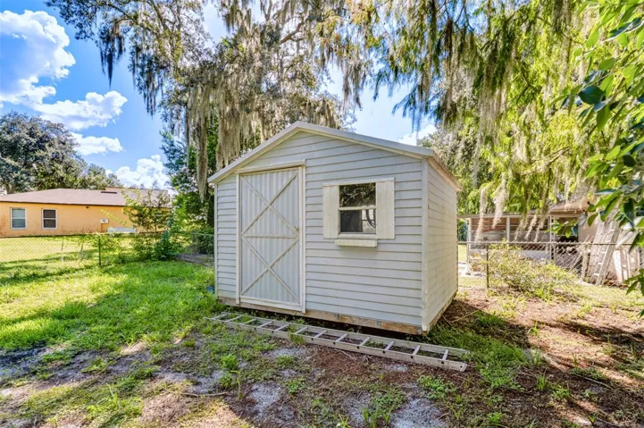 Rear yard shed