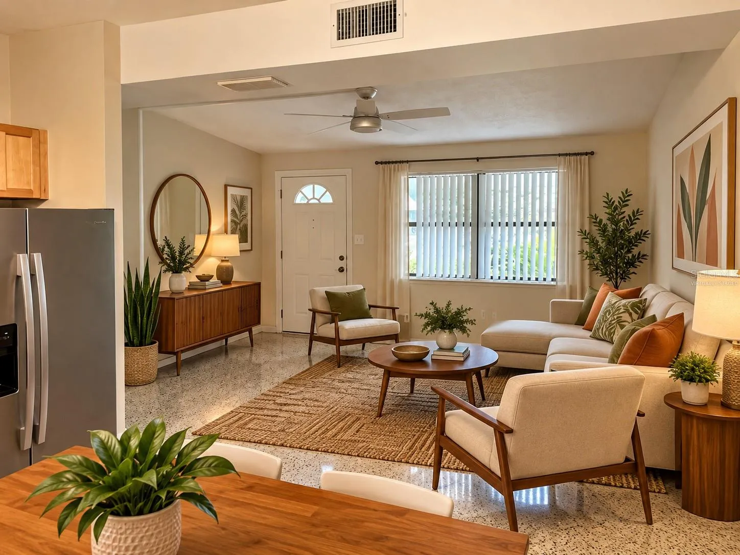 Virtually Staged Living Room