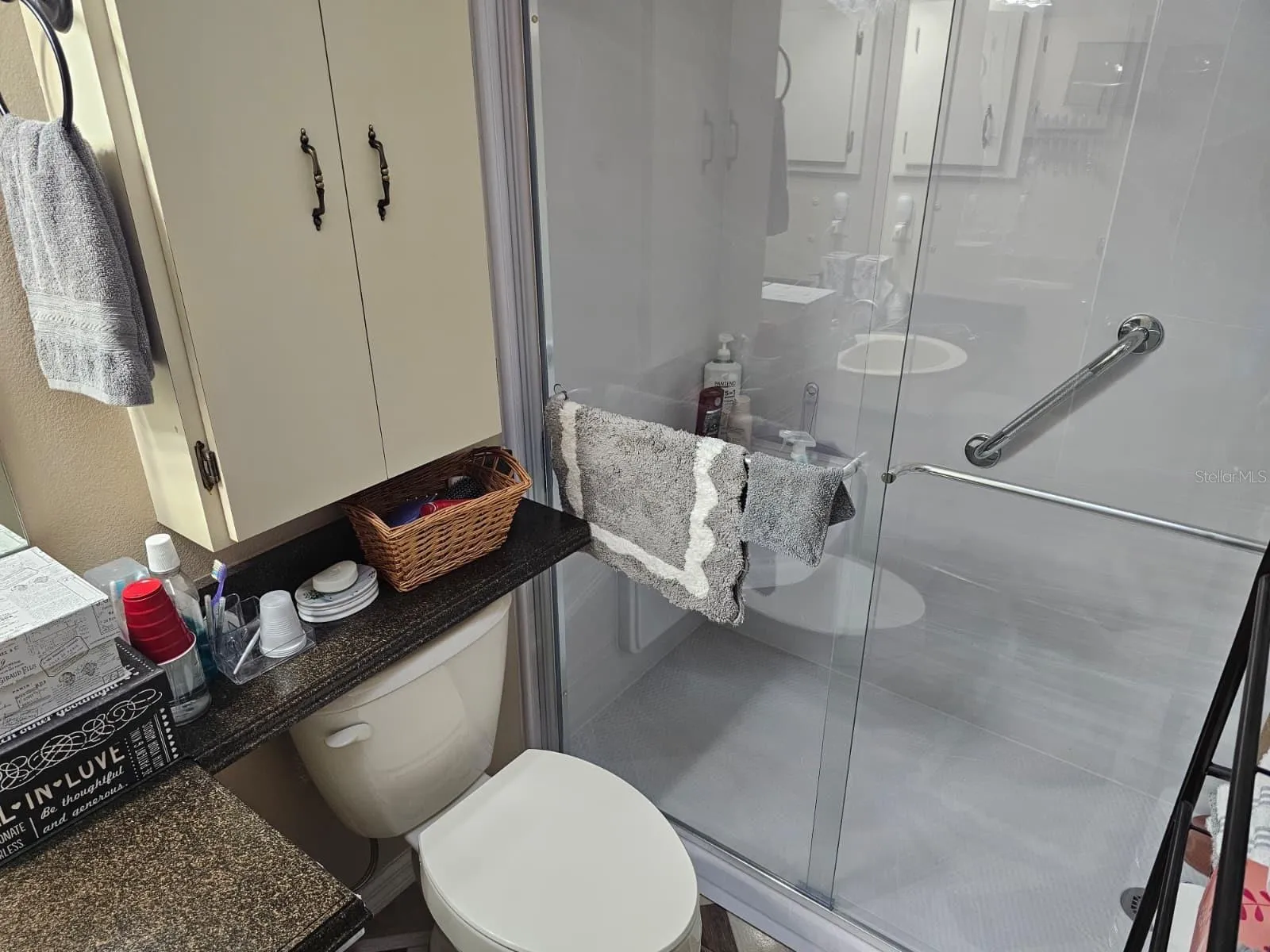 Primary bathroom with walk in shower