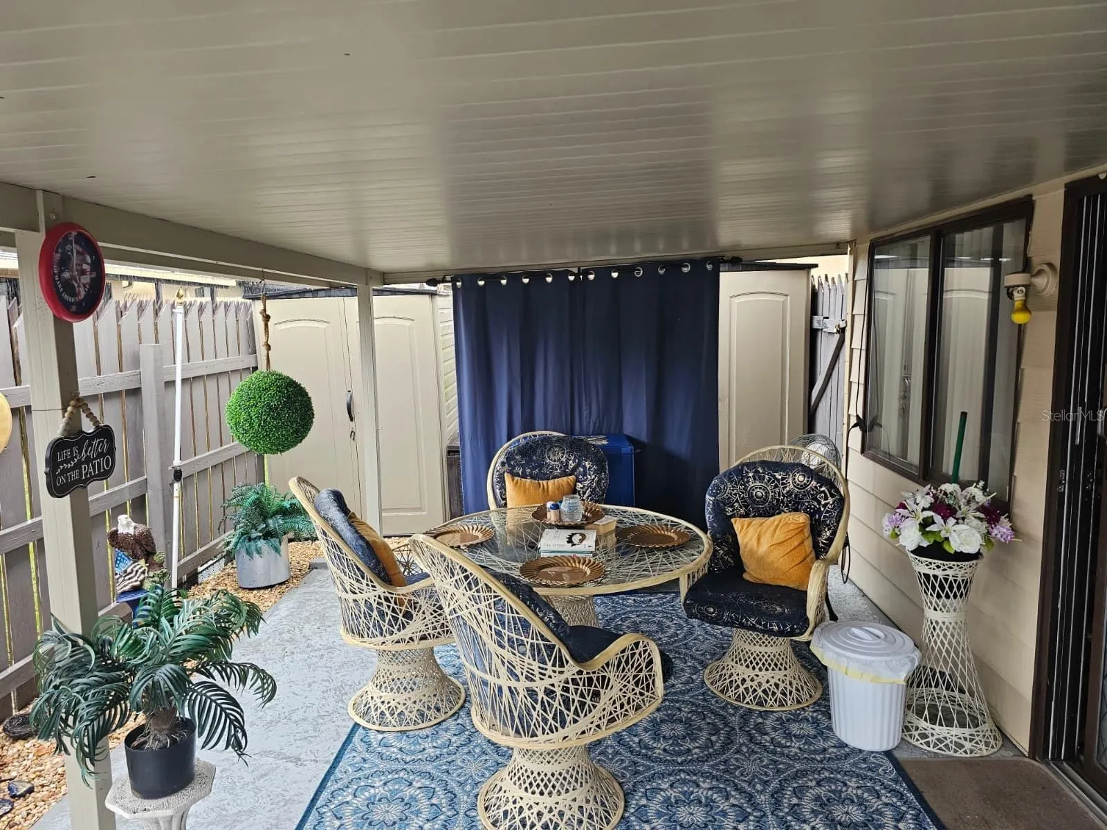 Covered back porch