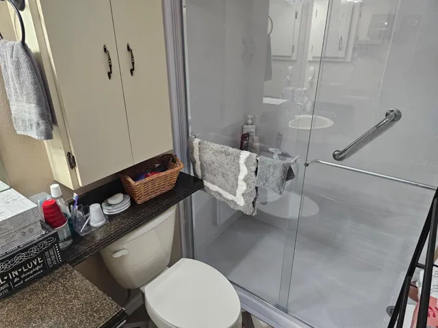 Primary bathroom with walk in shower