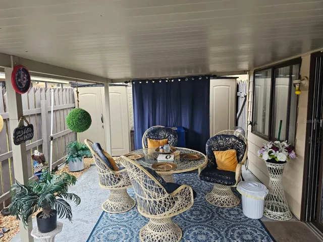 Covered back porch