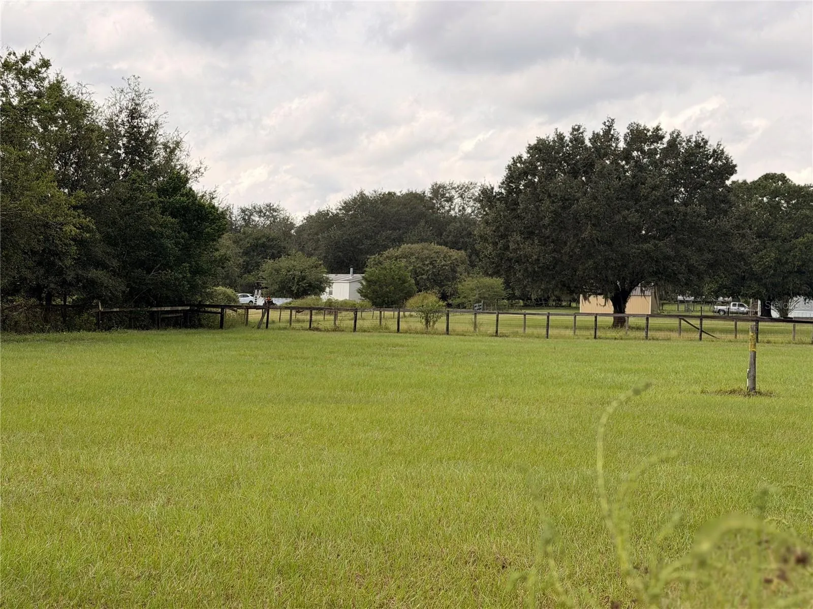 Fenced paddock at rear of property