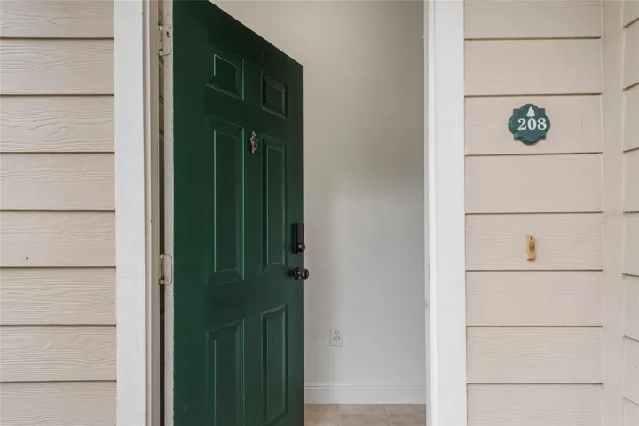 Welcome Home! Front door is equipped with keyless entry system.