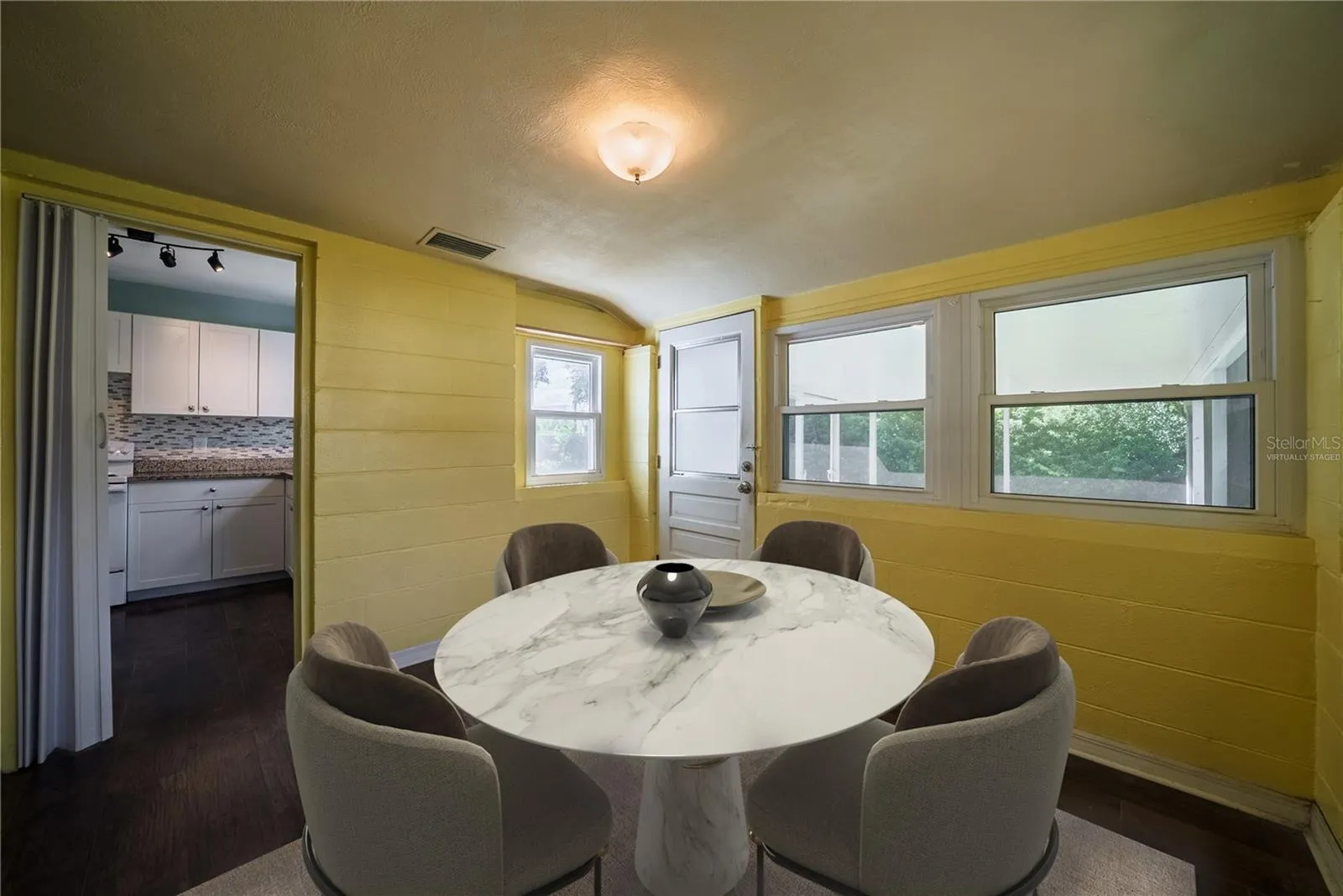 Dinette virtually staged.