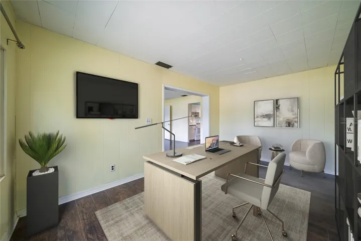 Den/office virtually staged.