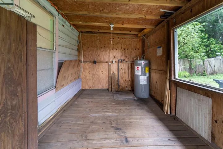Back Porch with Washer and Dryer Hookups