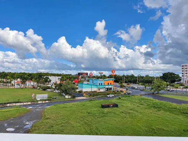 View of the Nearby Shopping Center from the Apartment.
