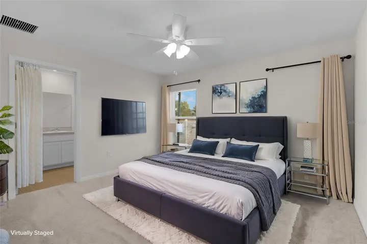 STAGED PRIMARY BEDROOM