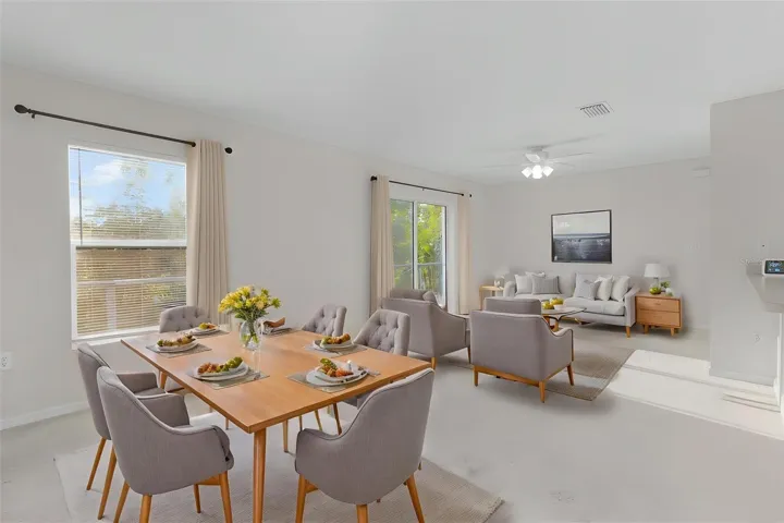 STAGED DINING & LIVING ROOM