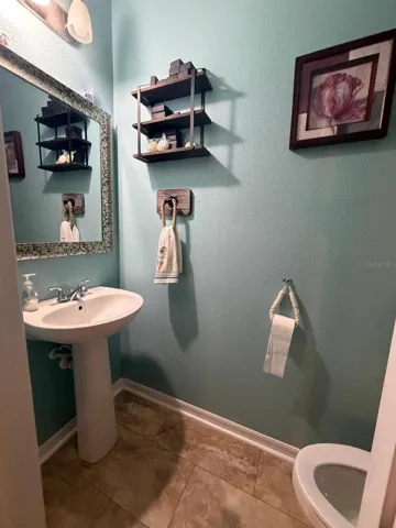 half bath by garage