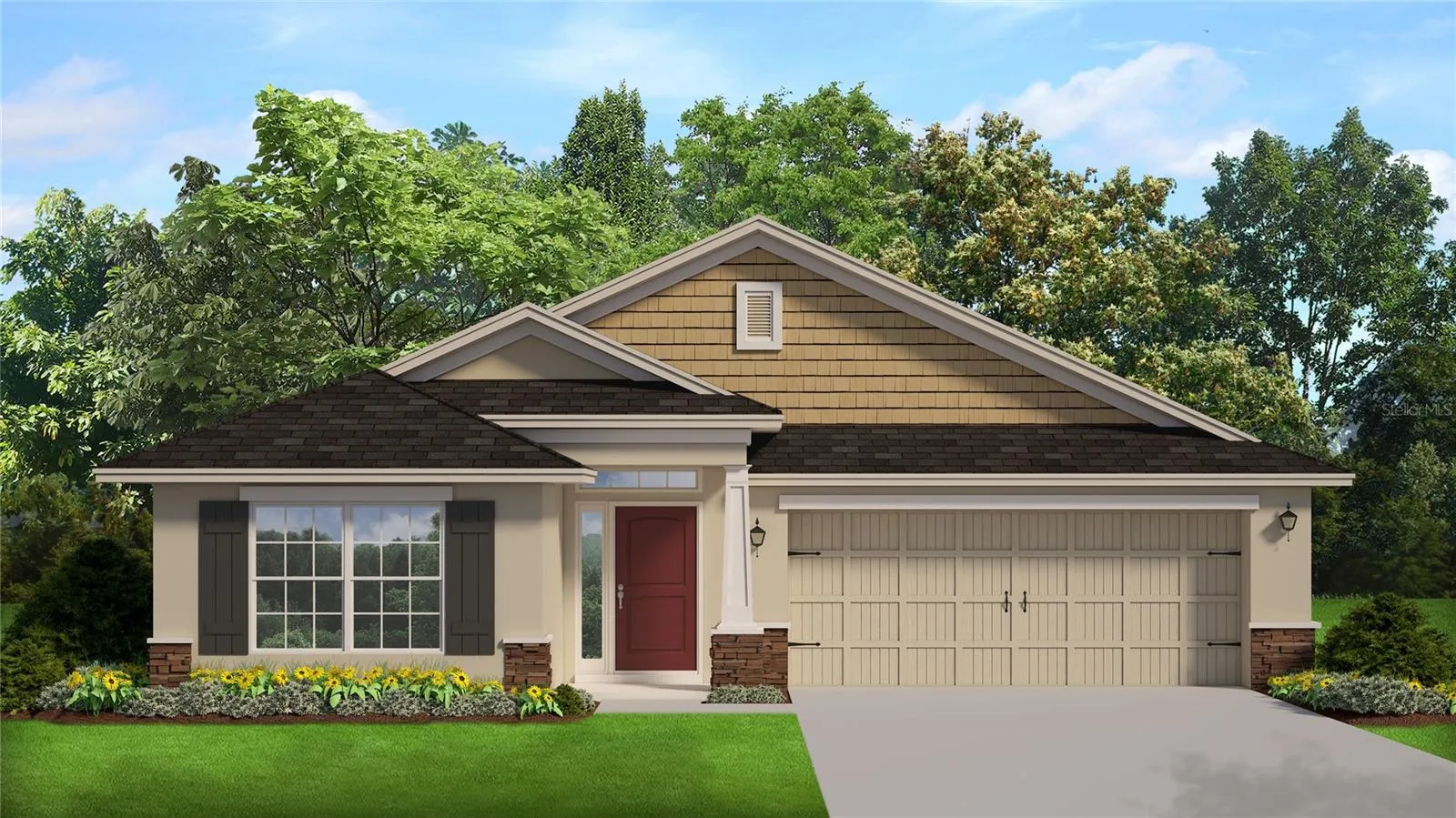Rendering of home for illustrative purposes only!  Colors and features will vary!
