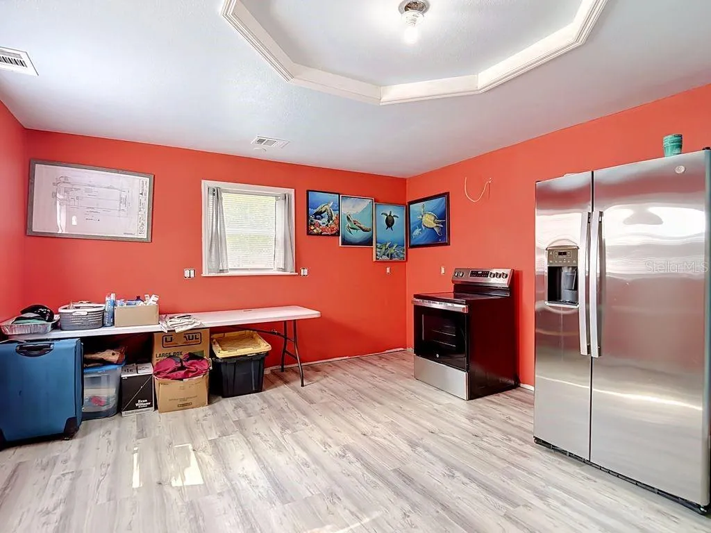 Inside garage office/apartment space