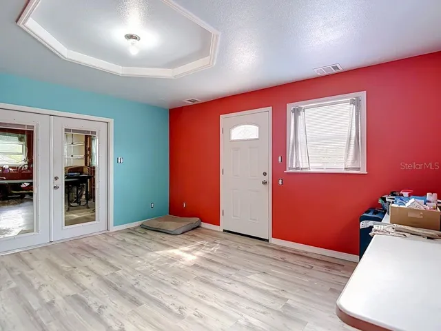 Inside garage office/apartment space