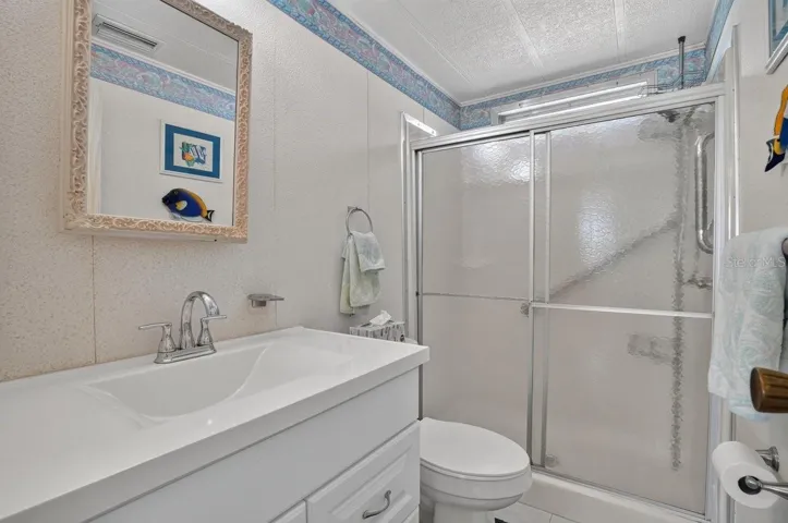 Hall Bath with Newer Cabinet