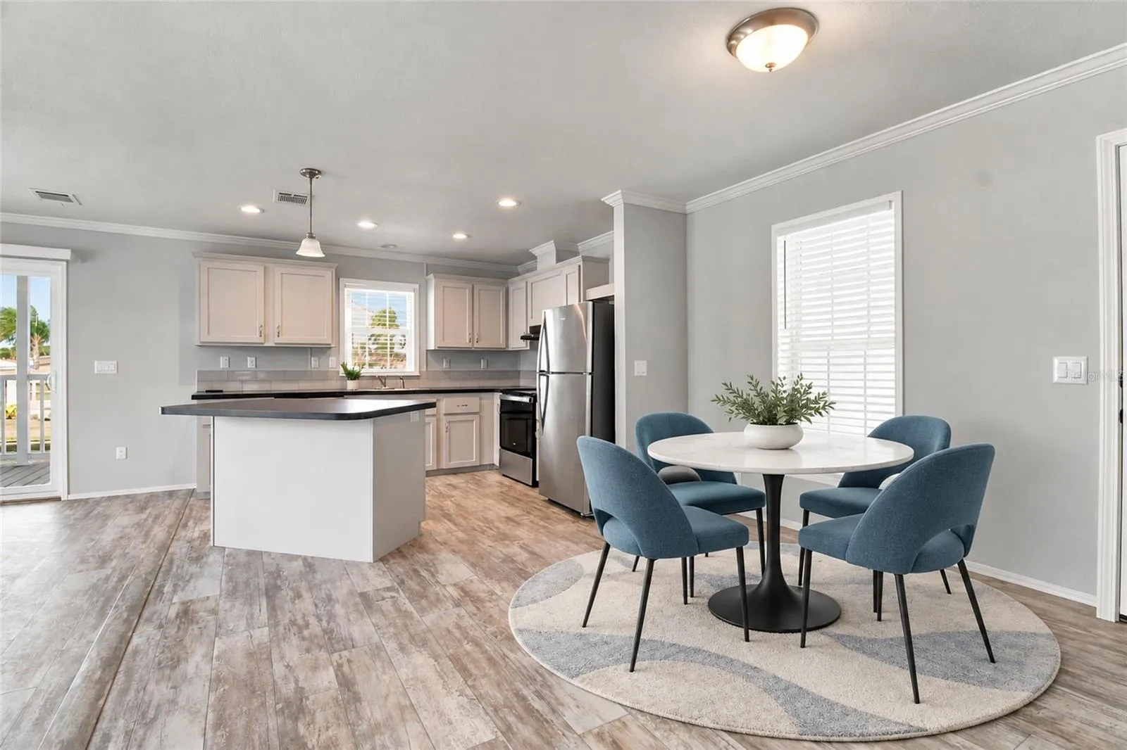 Entrance into Open Concept Kitchen, LR & DR