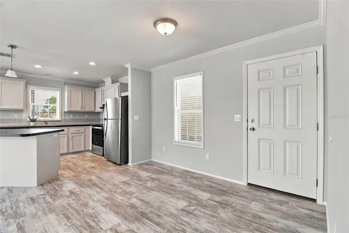 Entrance into Open Concept Kitchen, LR & DR