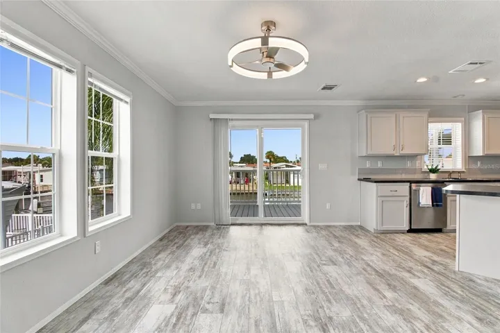 Open Concept Kitchen, LR & DR