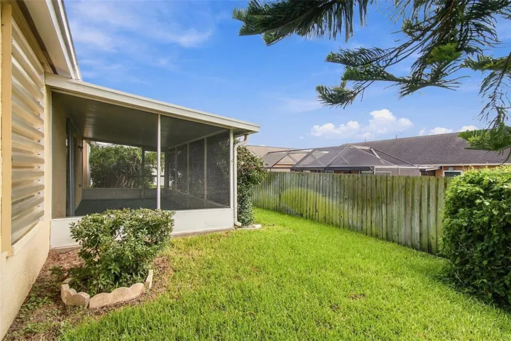 Fenced back yard