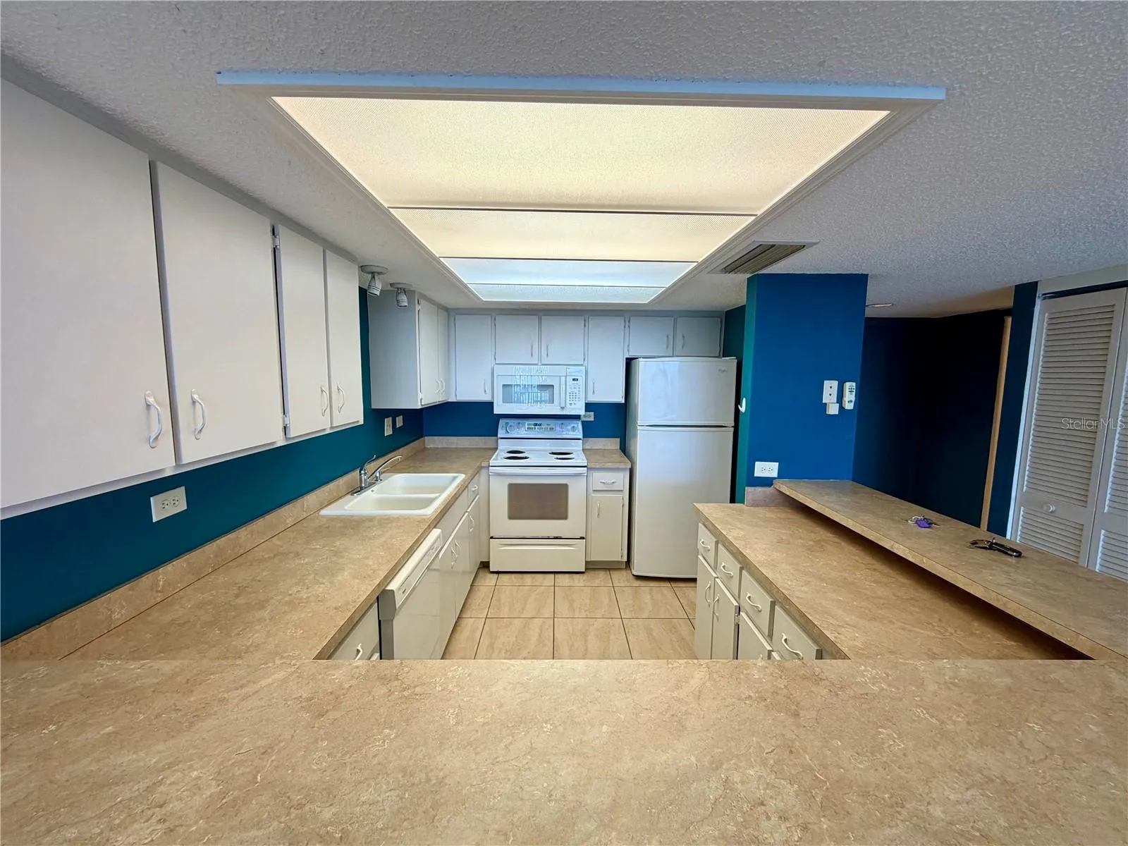 Large kitchen with ample counter space