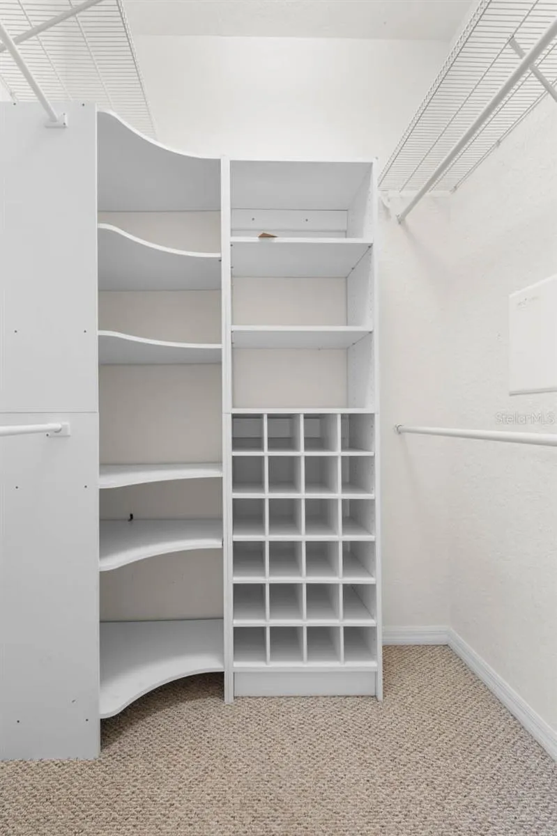 Fabulous closet organizer in the Master bedroom