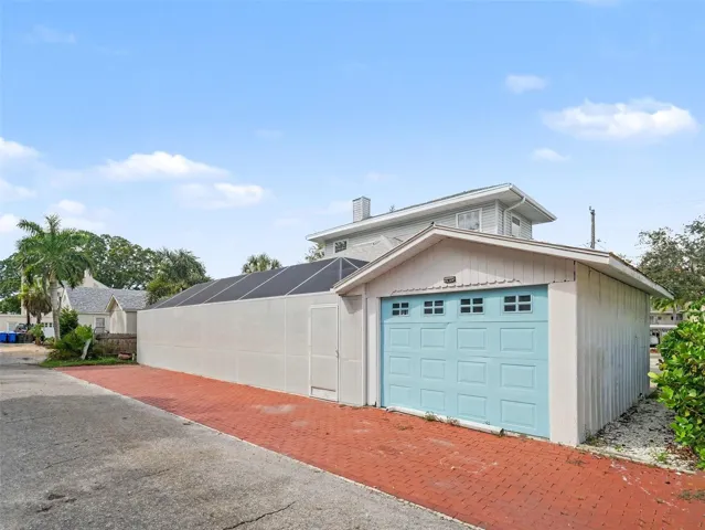 Back alley to garage