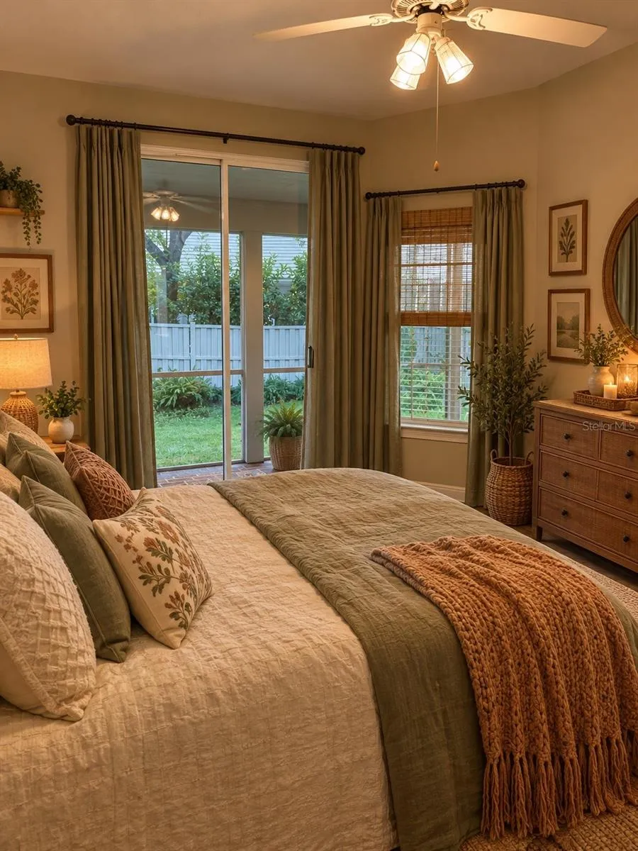 Primary bedroom virtual staged