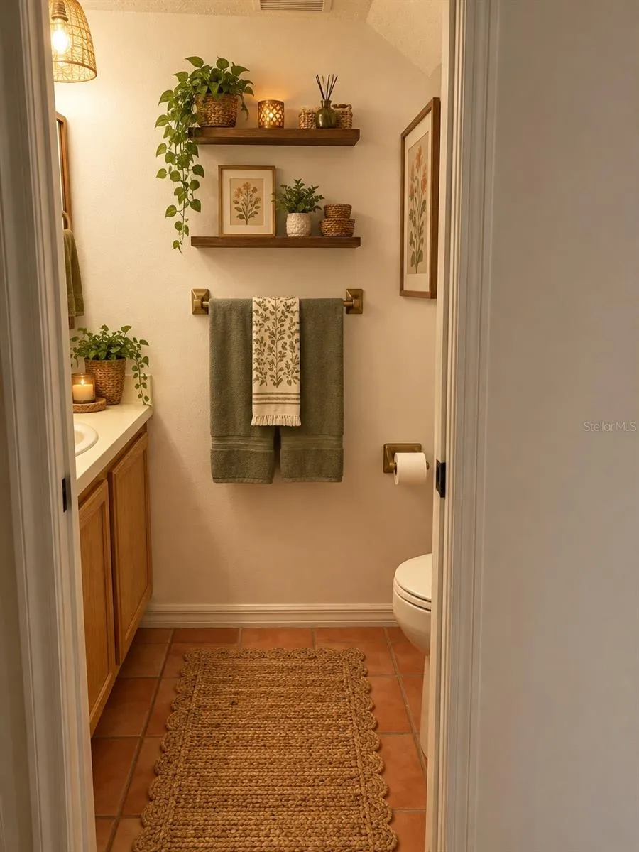 Half Bath downstairs virtual staged