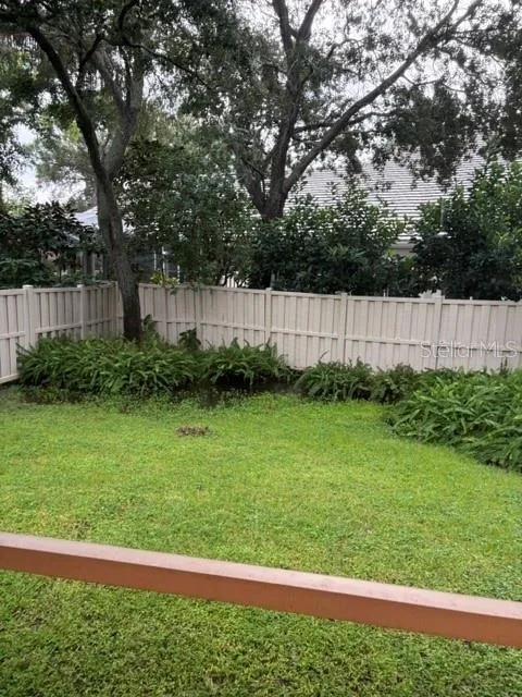 Fenced back-yard
