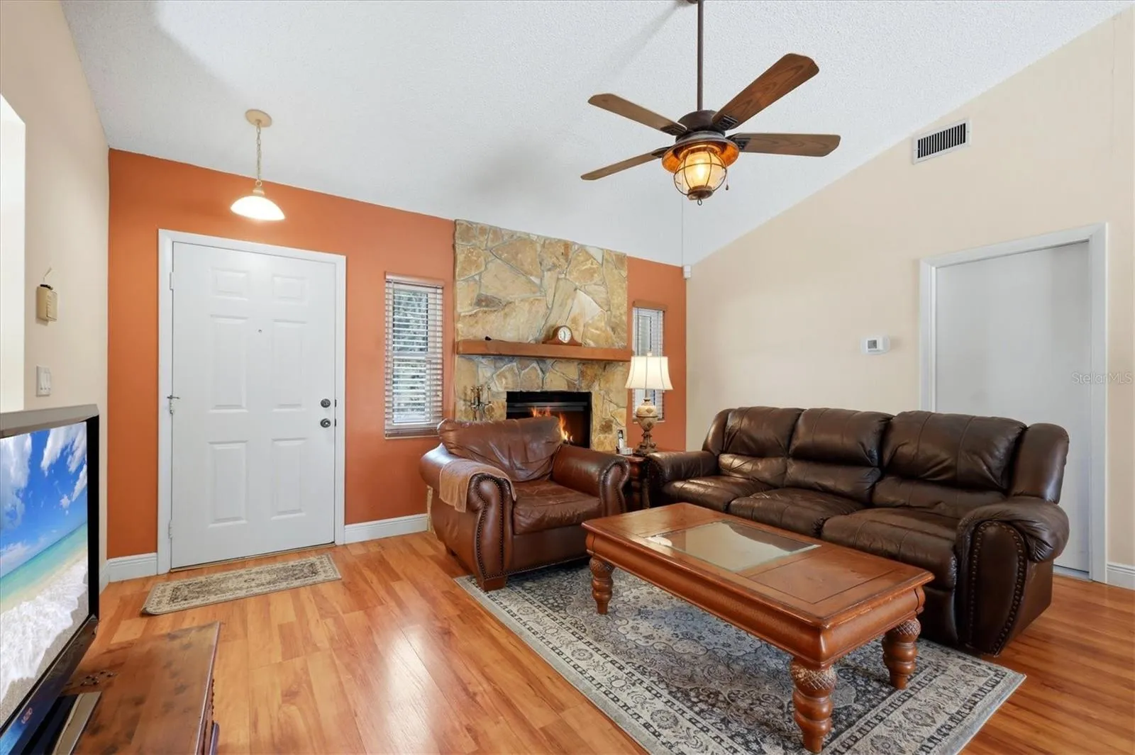 Wood-Burning Fireplace