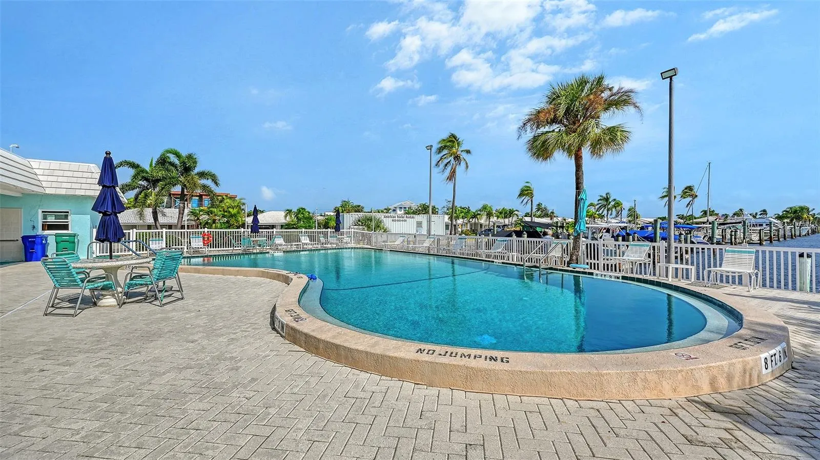 Association swimming pool behind the clubhouse.