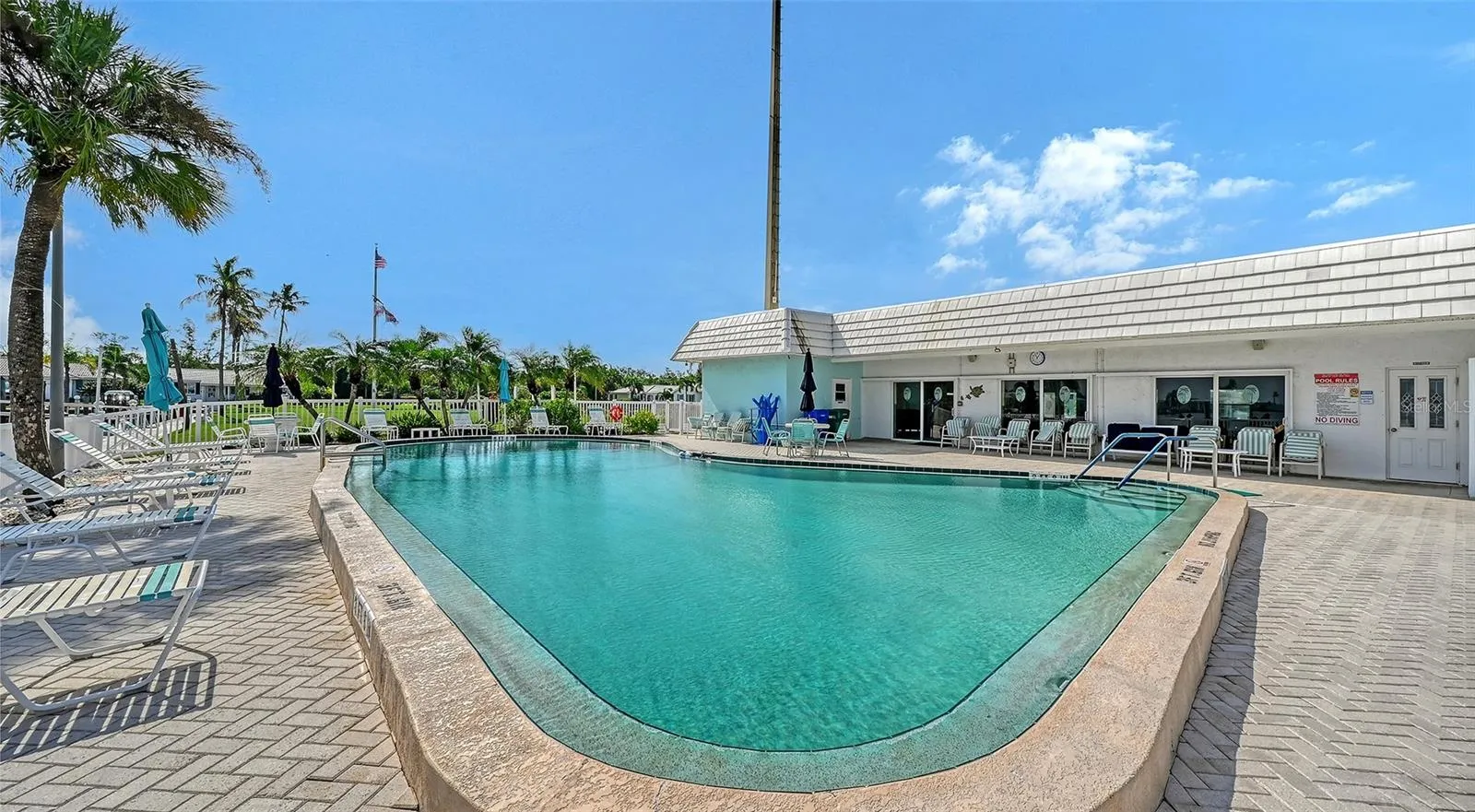 Association swimming pool behind the clubhouse.