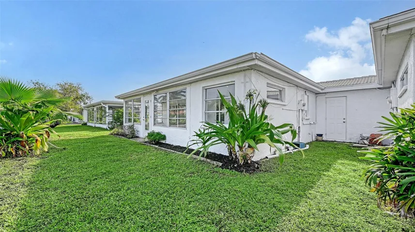 Rear and side yard.
