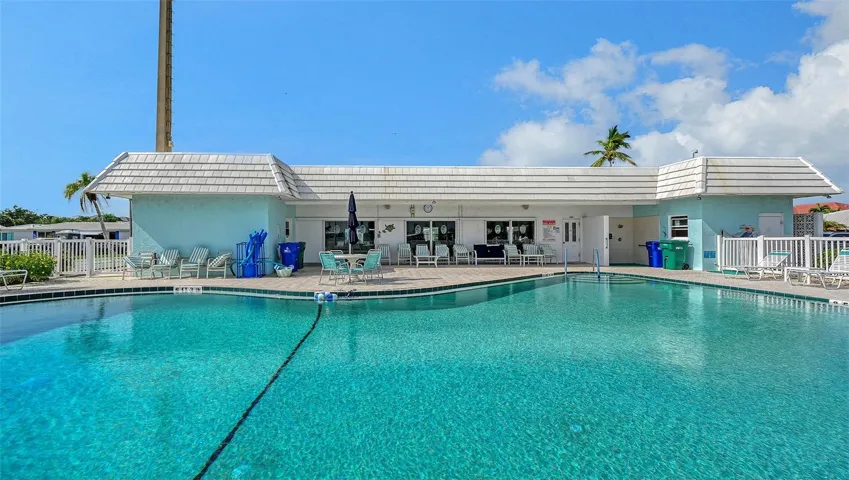 Association swimming pool behind the clubhouse.