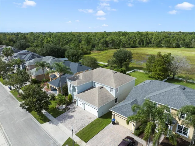 Aerial view of the home.