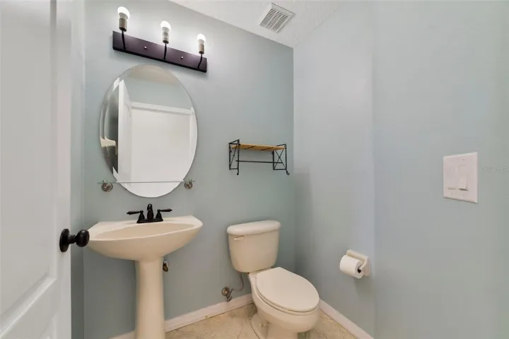 The first floor half Bath.