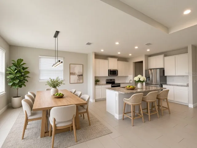 Dining/Kitchen-Virtually Staged