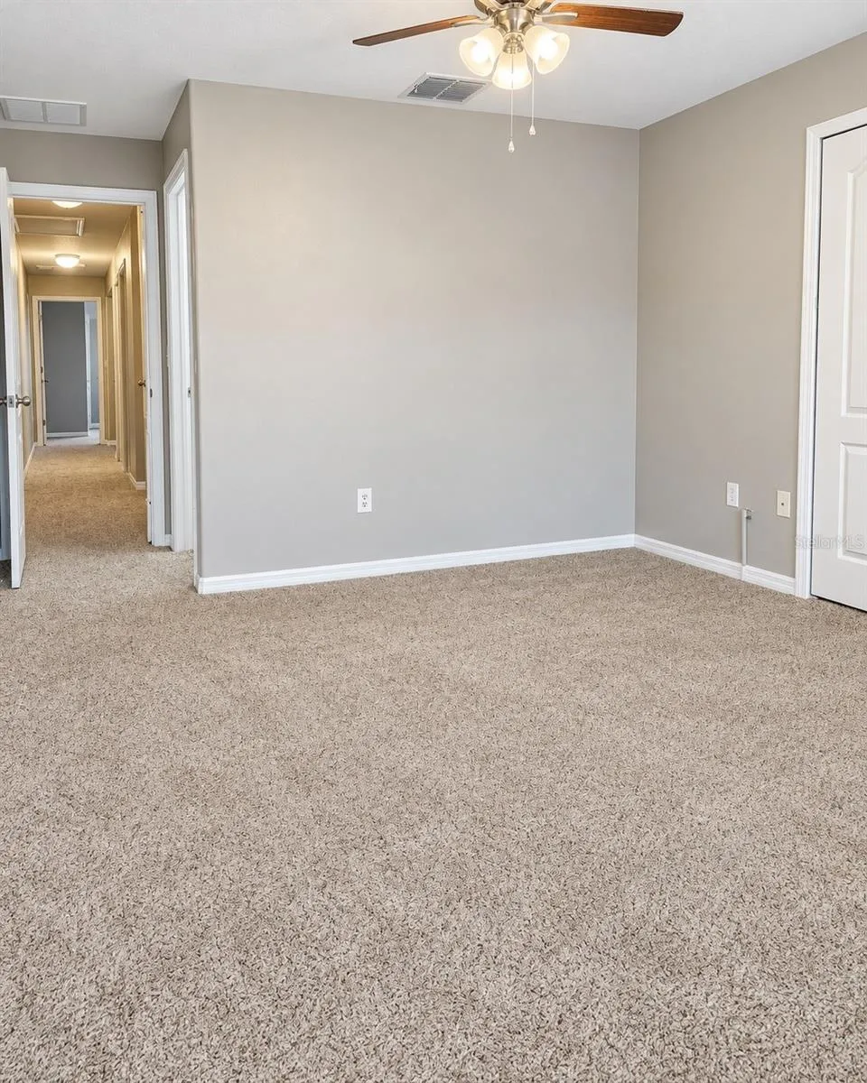 Master bedroom view from corner window
