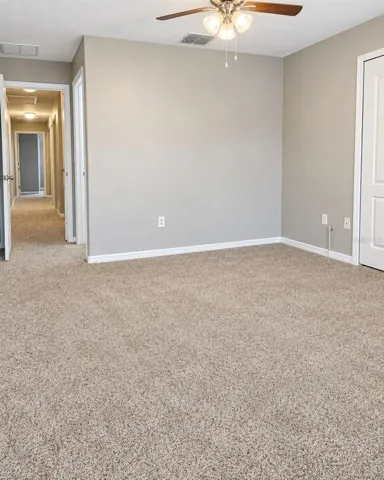 Master bedroom view from corner window