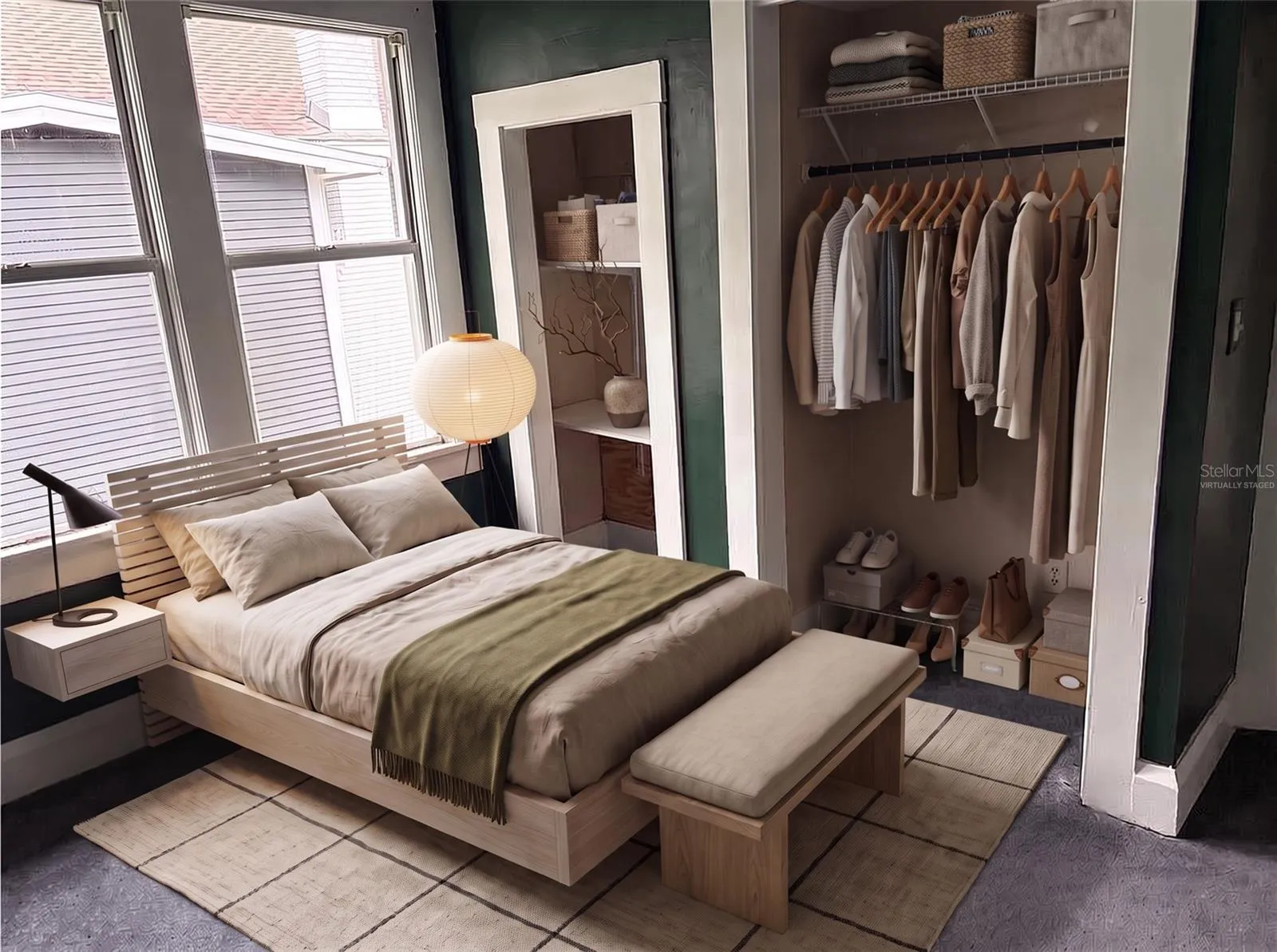Primary bedroom"Virtually staged"