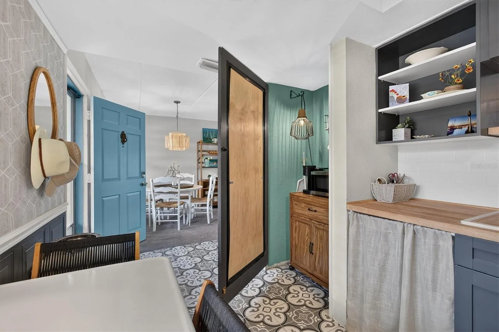 Kitchen is full furnished for meal preparation and entertaining.