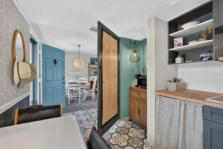 Kitchen is full furnished for meal preparation and entertaining.