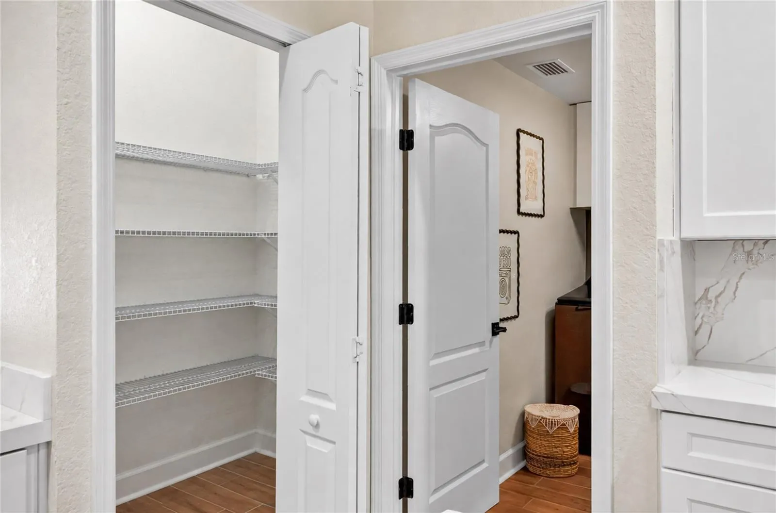 Lots of closet space. Walk-in pantry